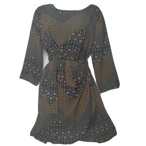 Everly Women's Size Medium Printed Dress Belted